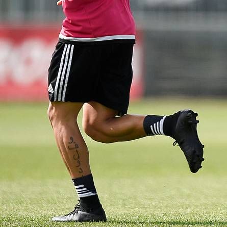 Paulo Dybala arabic script leg tattoo – Paulo Dybala Tattoos That means, That Will Shock You – Tech Times24